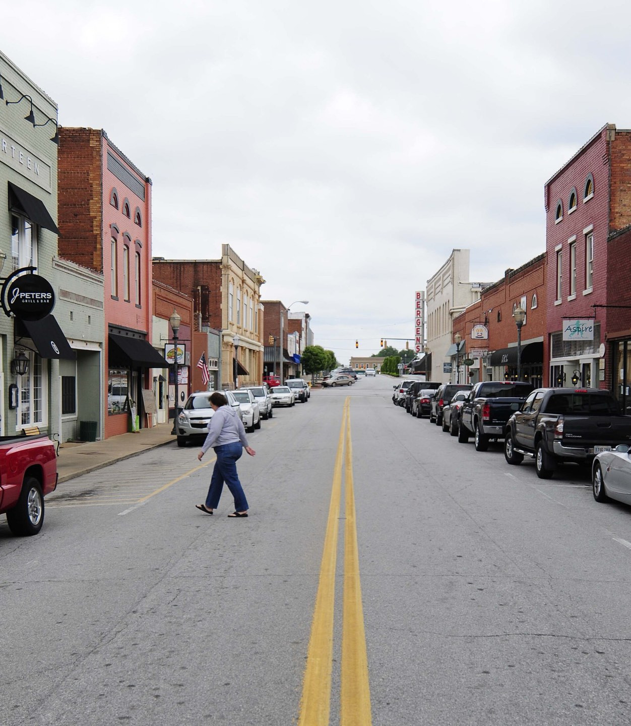 Ram Cat Alley, the historic shop and restaurant street in downtown Seneca